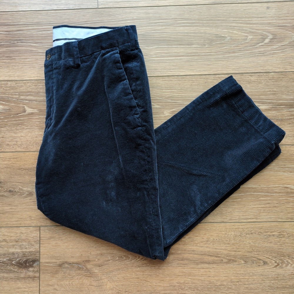Polo Ralph Lauren Pants Mens 34x30 Blue Navy Corduroy Straight Stretch Classic